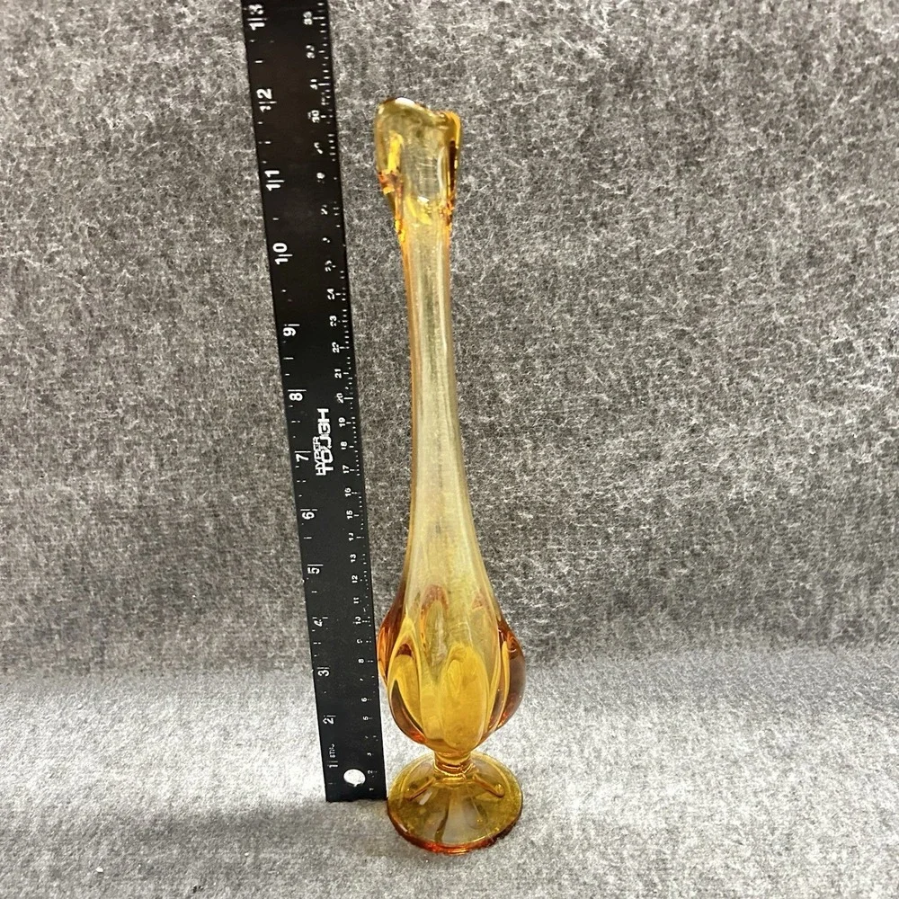 Vintage Viking Swung Amber Glass MCM 12